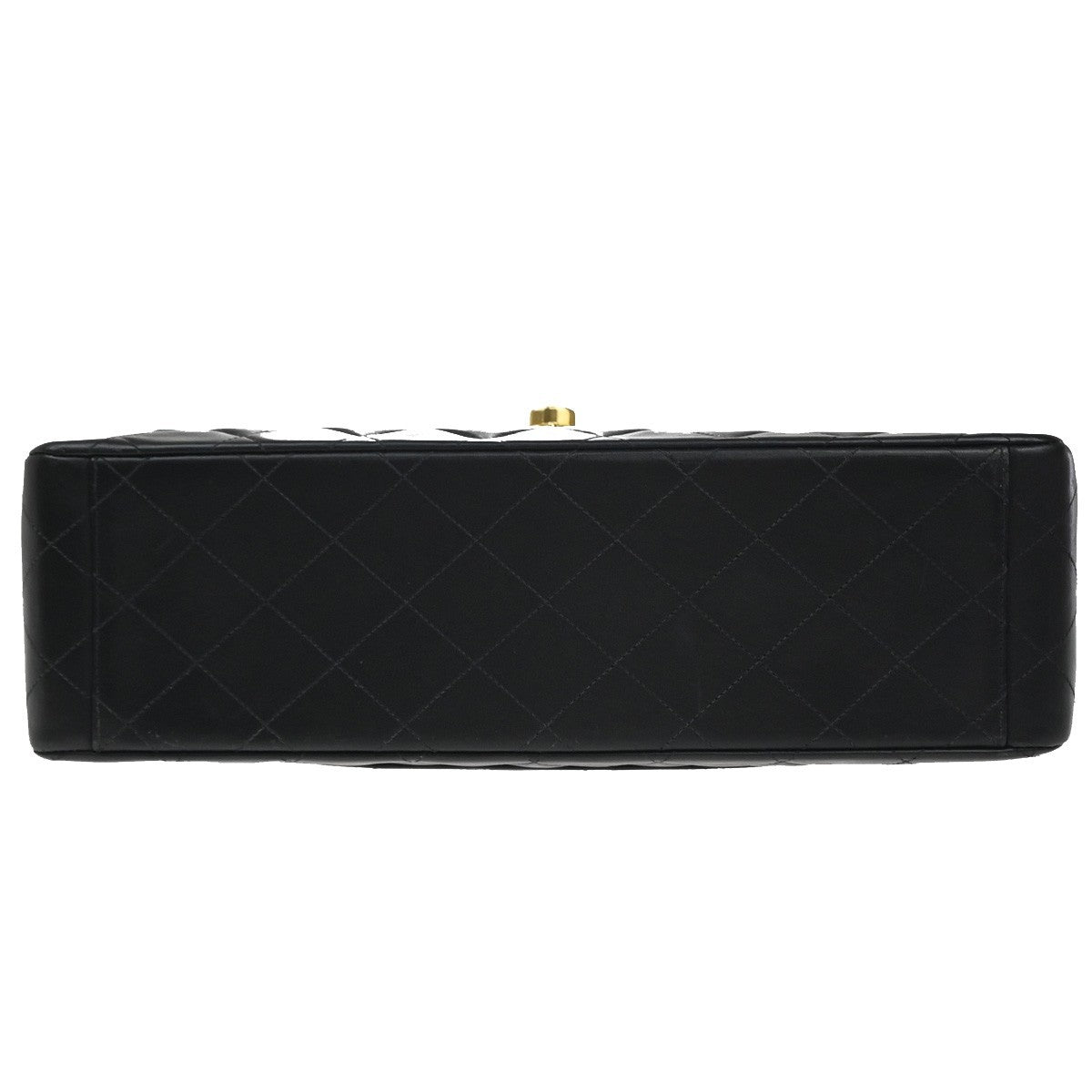 CHANEL Maxi Jumbo Matelasse 34 Chain Shoulder Bag Leather Black Vintage 849RF789