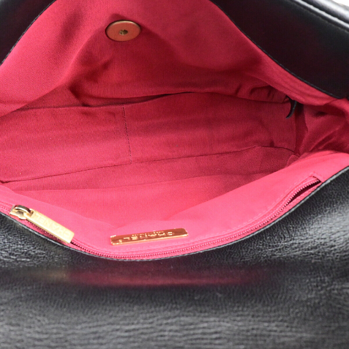 CHANEL 19 CC Logo Matelasse Chain 2Way Shoulder Hand Bag Leather BK GHW 728RK738