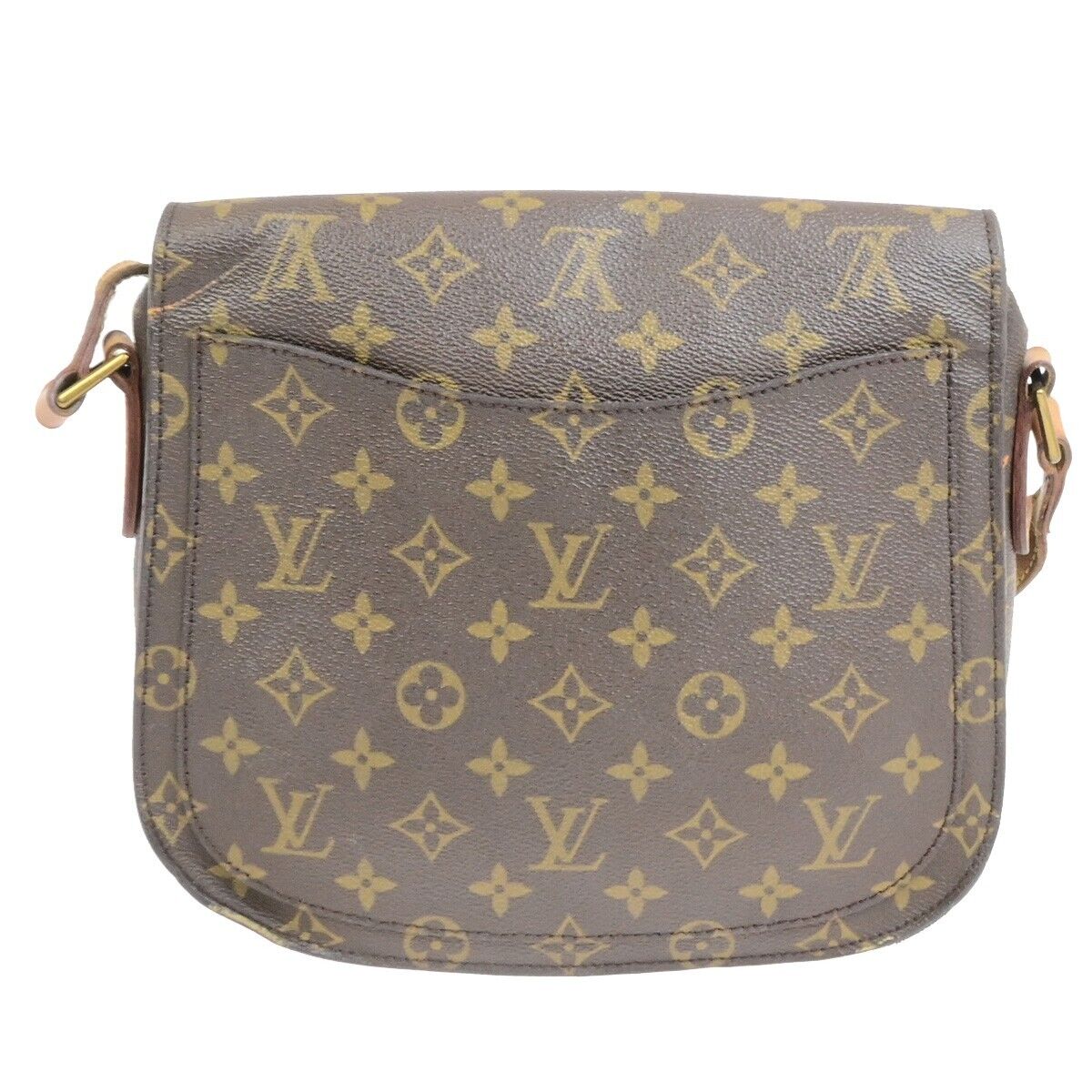LOUIS VUITTON Saint Cloud GM Shoulder Bag Monogram Leather Brown M51242 64FB512
