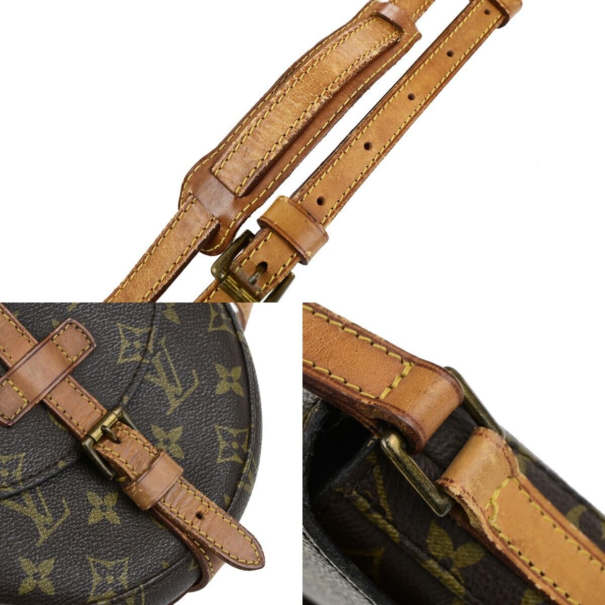 LOUIS VUITTON Chantilly PM Shoulder Bag Monogram Leather Brown M51234 62EC997