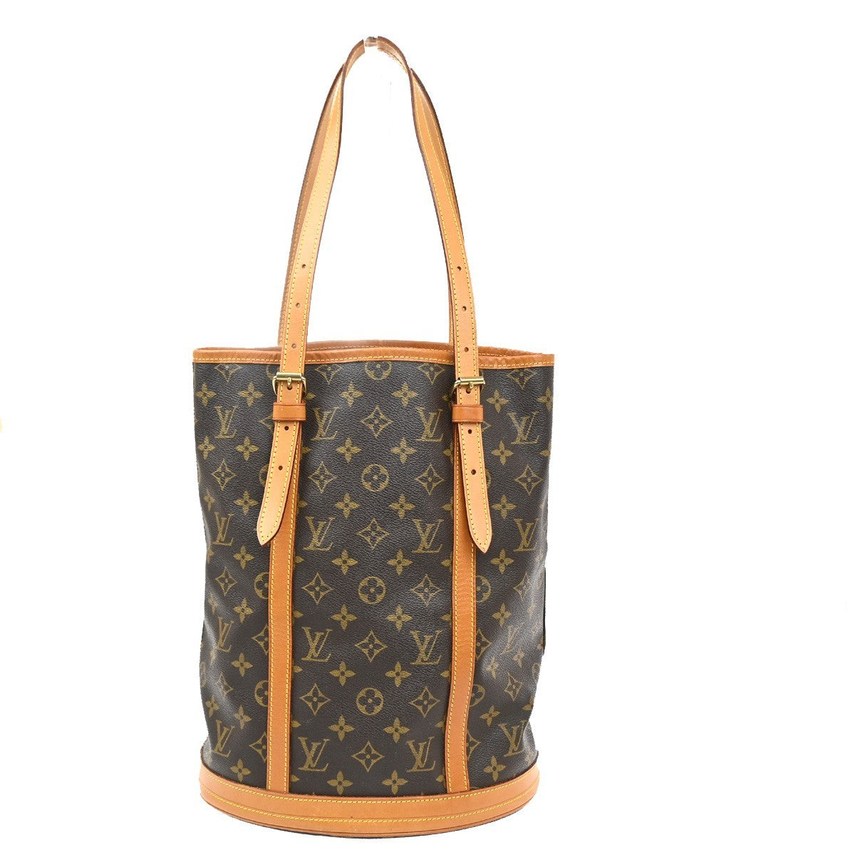 LOUIS VUITTON BUCKET GM Shoulder Tote Bag Monogram Leather Brown M42236 39SA072