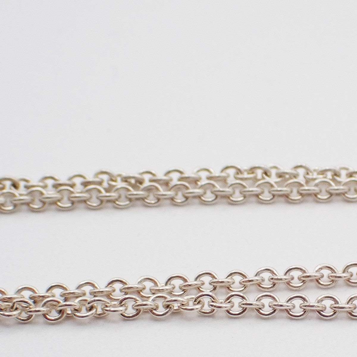 TIFFANY & CO. Open Heart 22mm Chain Necklace Ag 925 Elsa Peretti Silver 02KC580