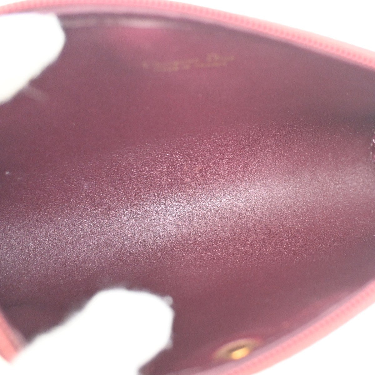 CHRISTIAN DIOR CD Logo Trotte Mini Pouch Canvas Leather Red GHW France 68ZA367