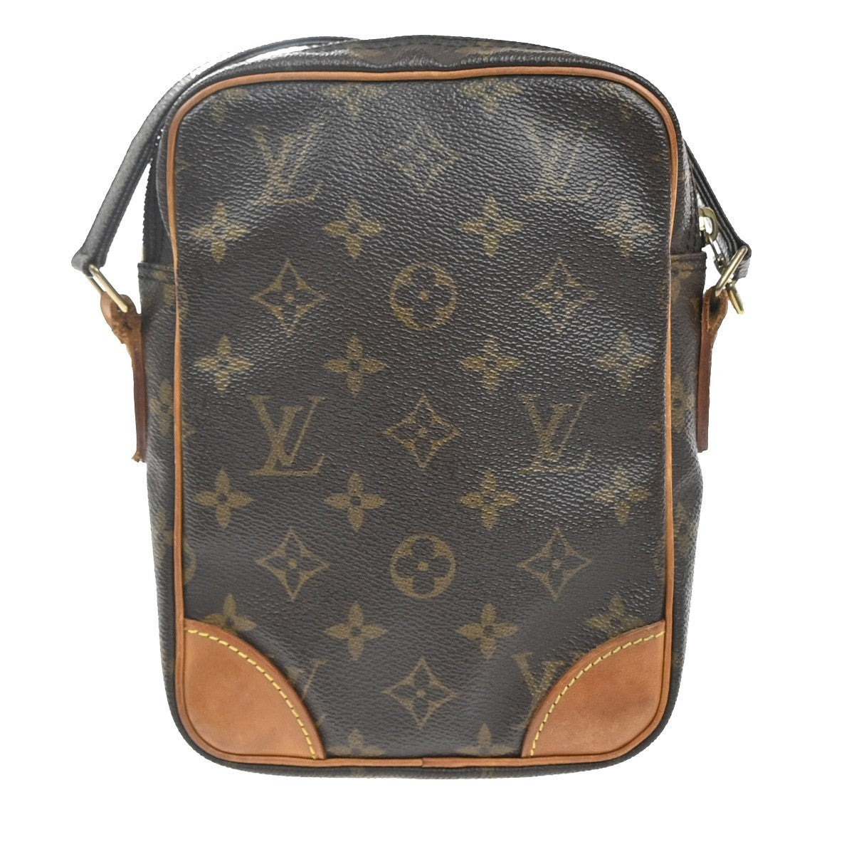 LOUIS VUITTON Danube Shoulder Bag Monogram Leather Brown France M45266 65KC819