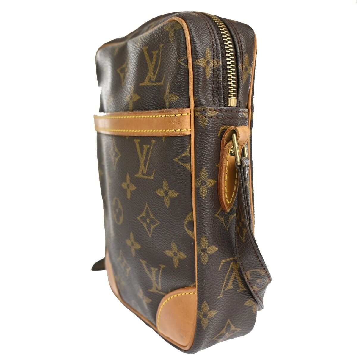 LOUIS VUITTON Danube Shoulder Bag Monogram Leather Brown France M45266 86EA653