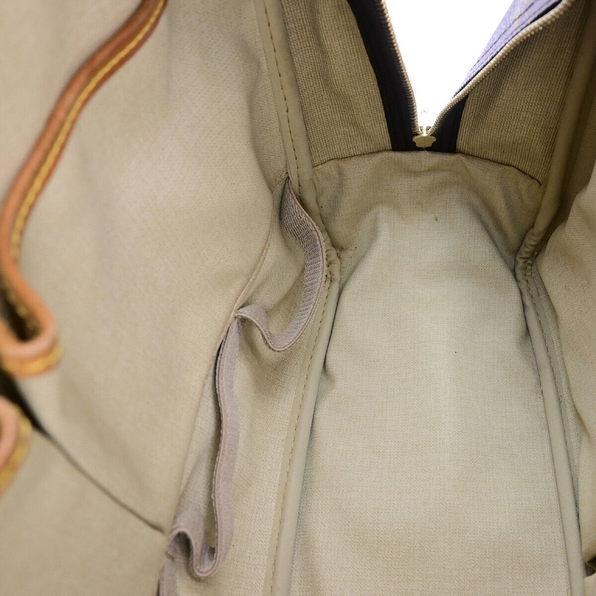 LOUIS VUITTON LV Logo Deauville Hand Bag Monogram Leather Brown M47270 64YG526