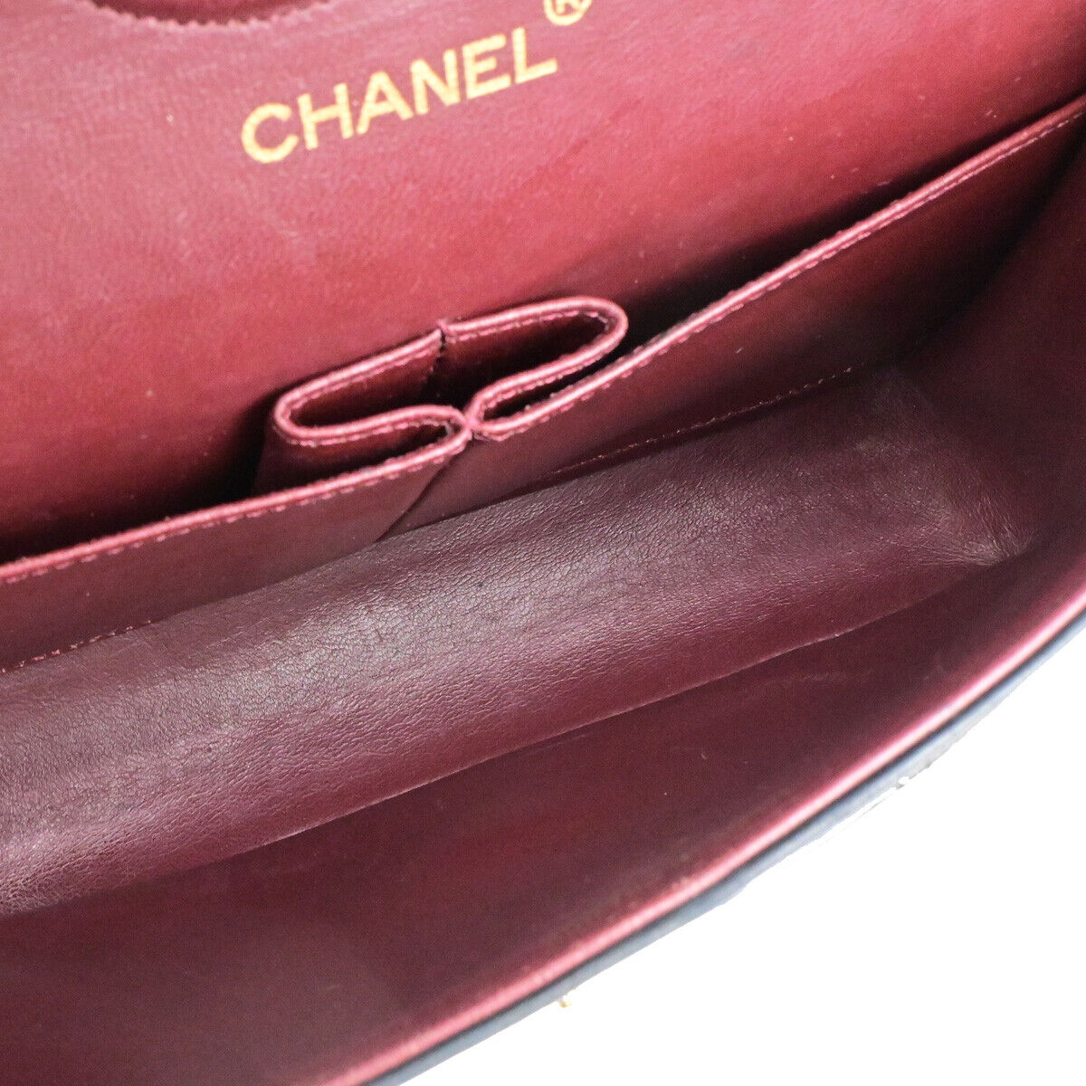 CHANEL CC Matelasse 25 Double Flap Chain Shoulder Bag Leather Black GHW 350RK770