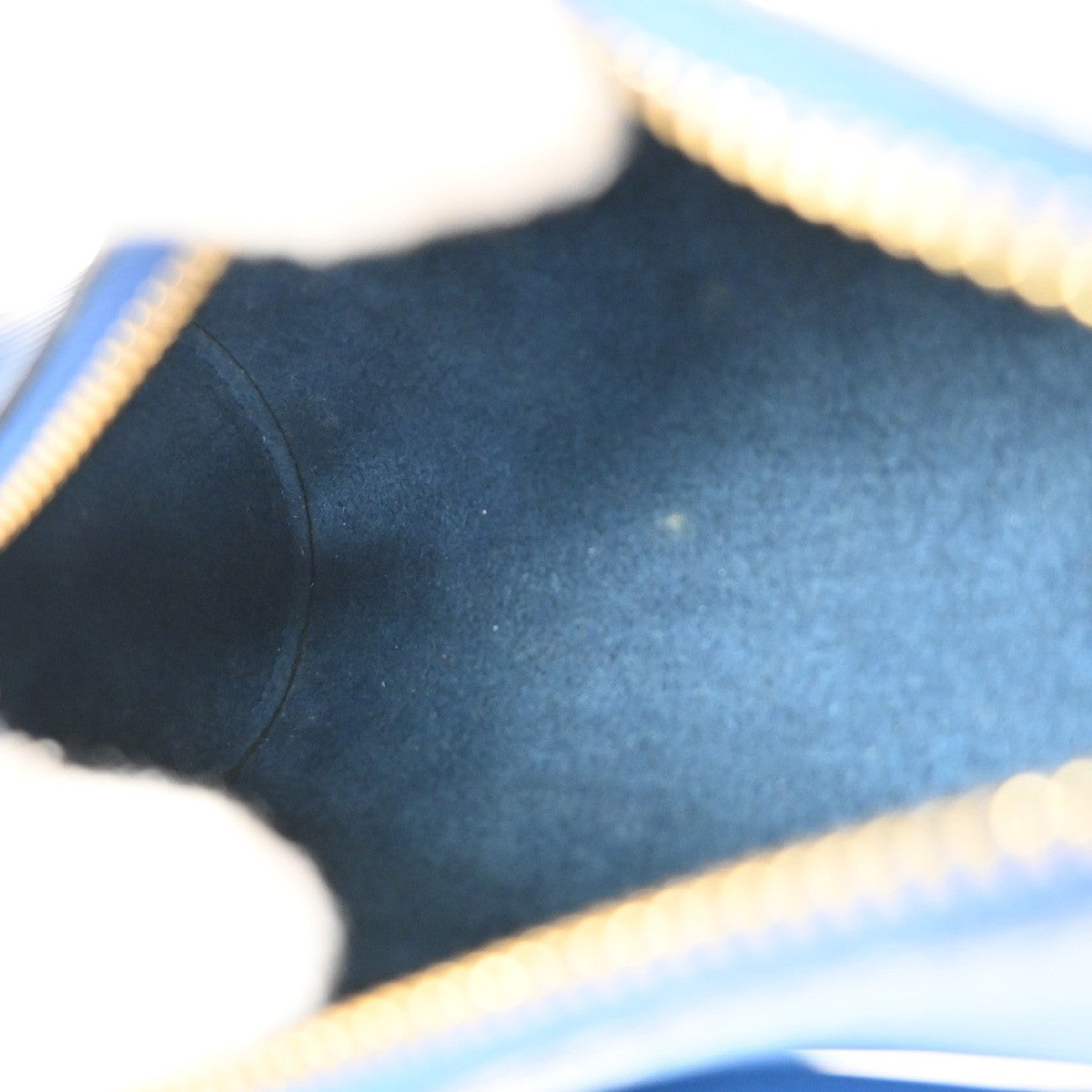 LOUIS VUITTON Soufflot Pouch Mini Hand Bag Bag Epi Leather Toledo Blue 61TA252