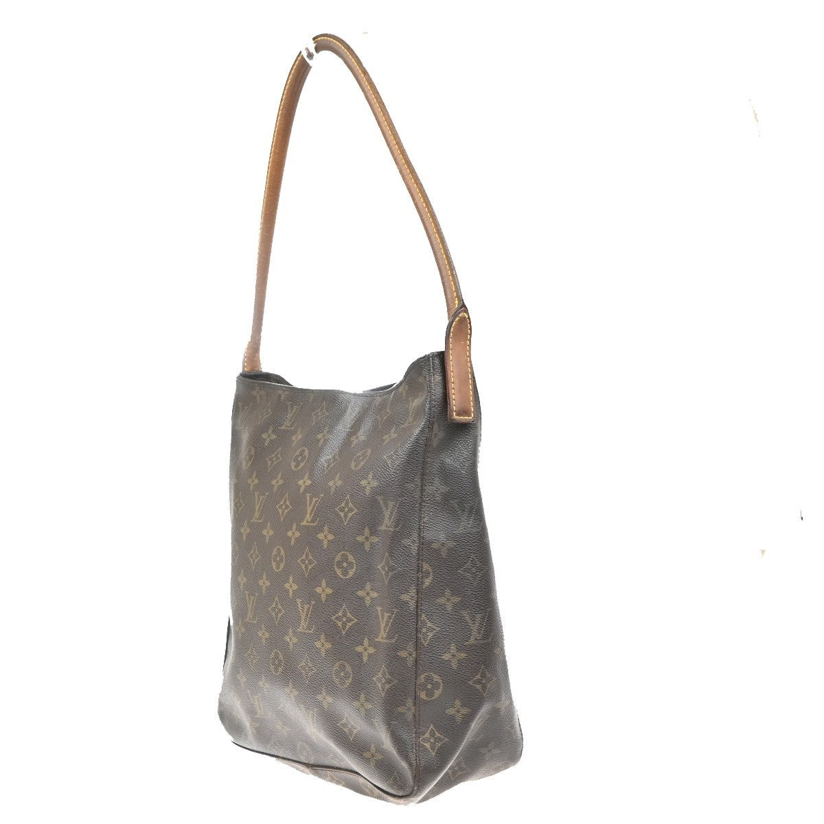 LOUIS VUITTON Looping GM Shoulder Bag Monogram Leather Brown USA M51145 35MA613