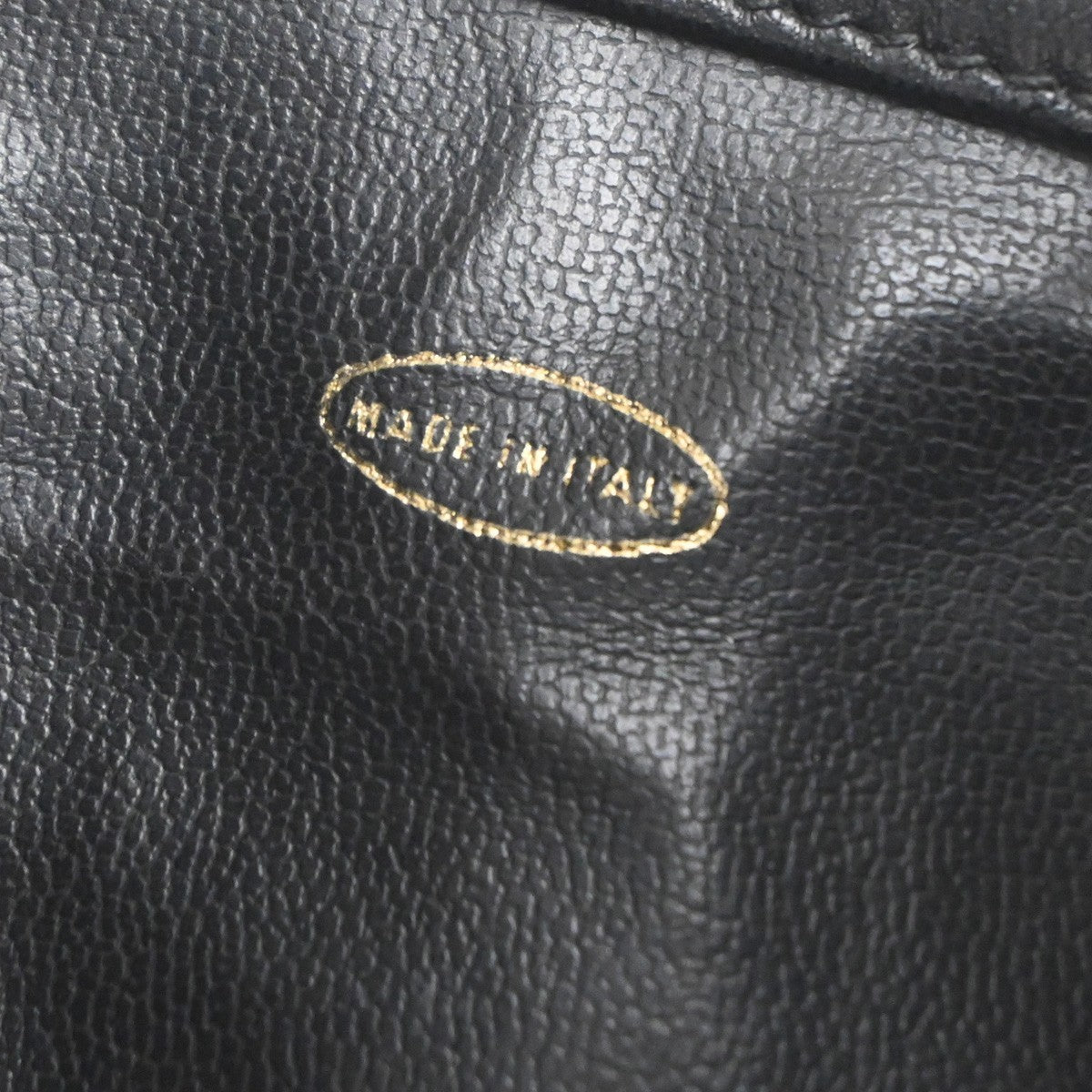 CHANEL CC Logo Drawstring Mini Chain Shoulder Bag Leather Black Vintage 40RP062
