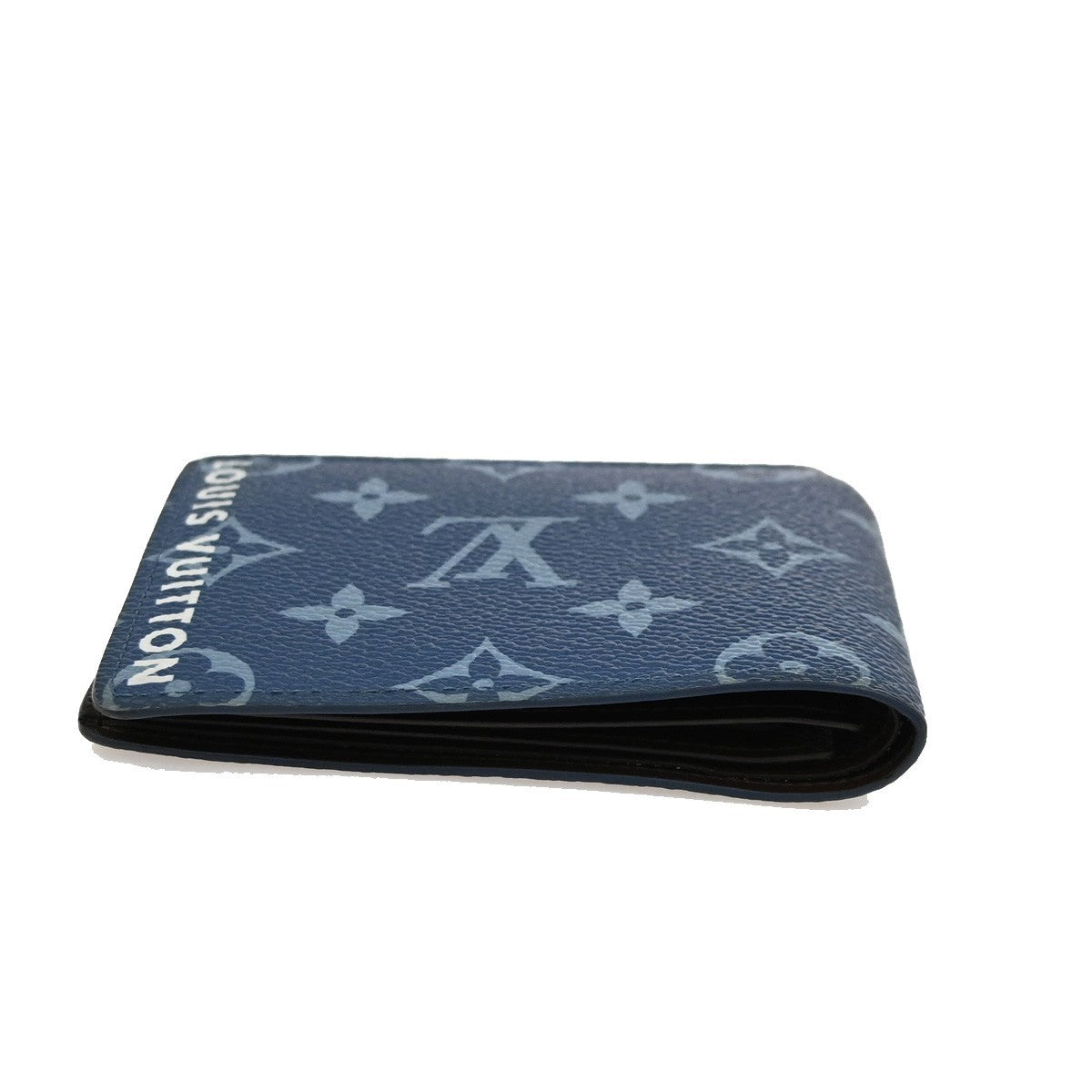 LOUIS VUITTON Portefeuille Slender Bifold Wallet Monogram Blue M82798 88YJ006