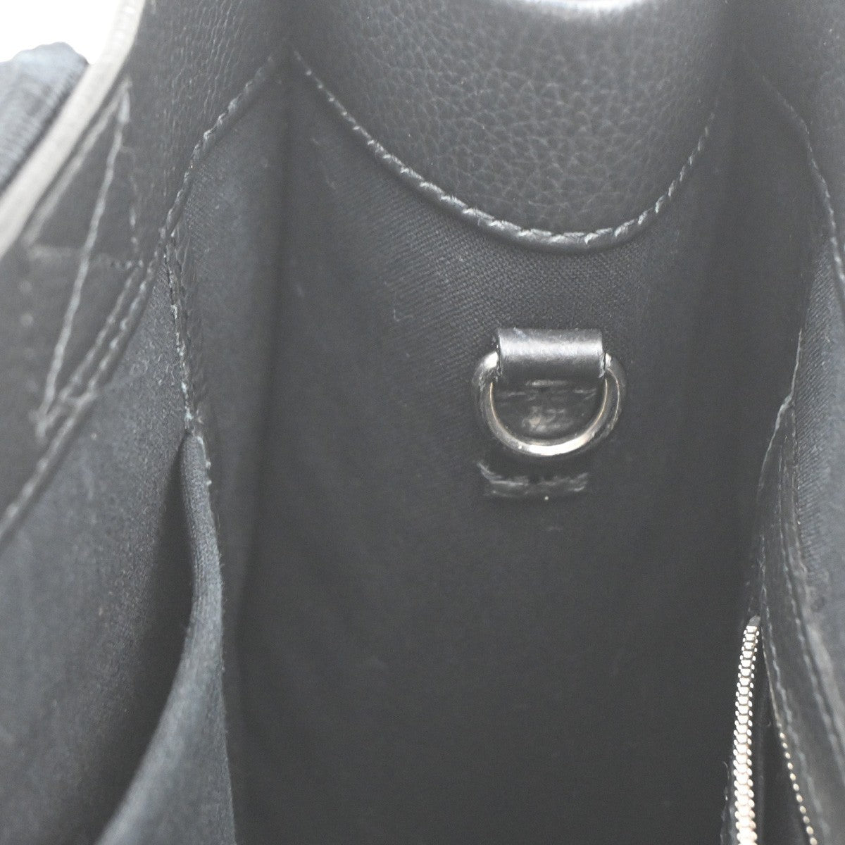 BALENCIAGA Hardware Shoulder Hand Tote Bag Leather Black Italy 18KB701