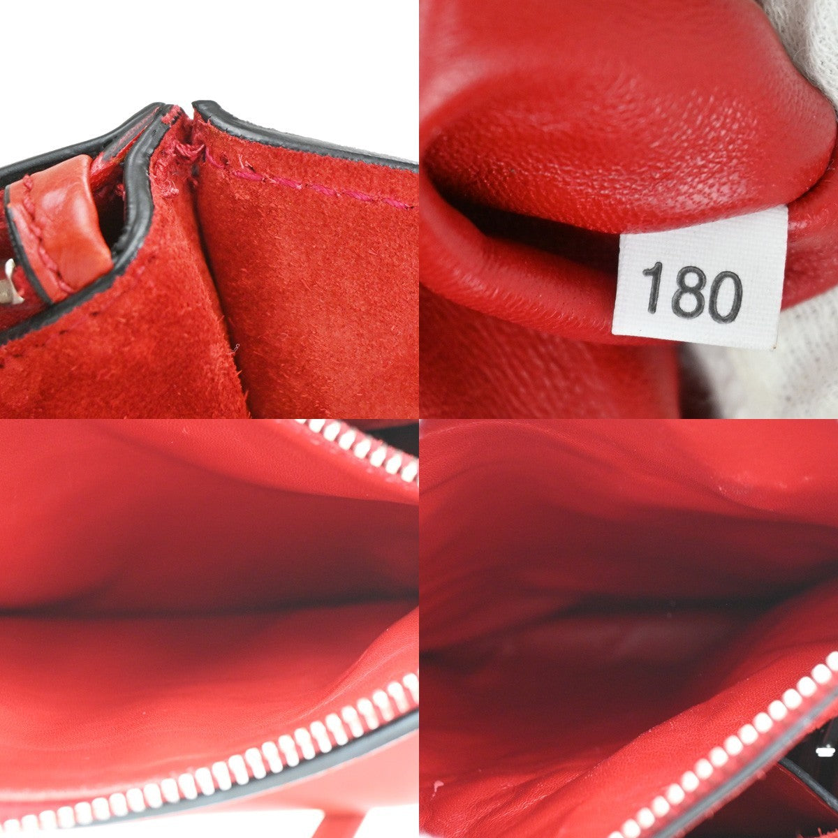 PRADA Logo 2Way Shoulder Hand Bag Glace Calf Leather Red SHW Italy 12TA657