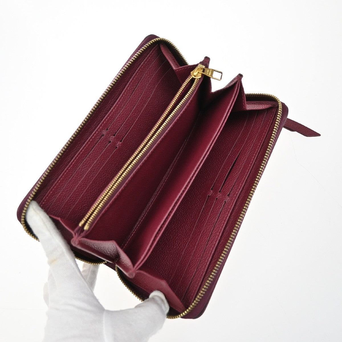 LOUIS VUITTON Zippy Wallet Long Wallet Monogram Empreinte Raisin M64803 73KB340