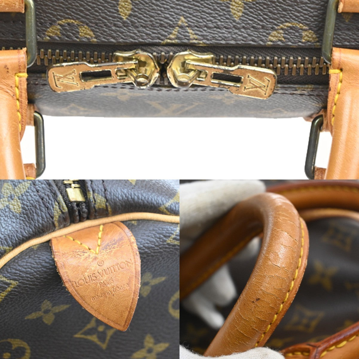 LOUIS VUITTON Keepall 55 Travel Hand Bag Monogram Leather Brown M41424 98SA120