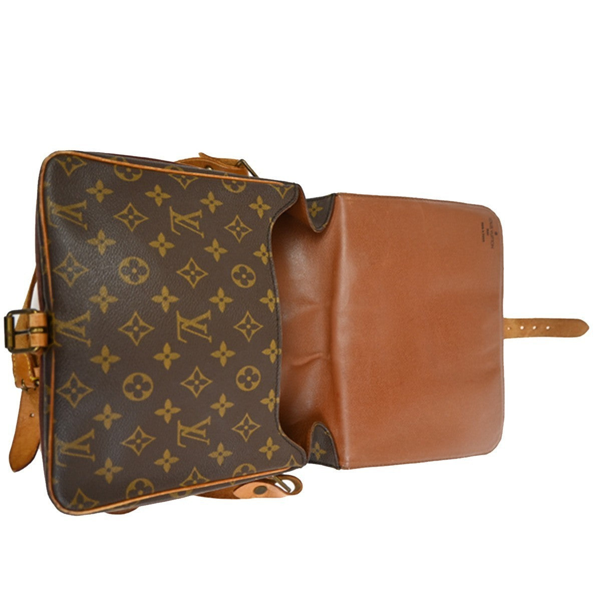 LOUIS VUITTON Cartouchiere GM Shoulder Bag Monogram Leather Brown M51252 83TA350