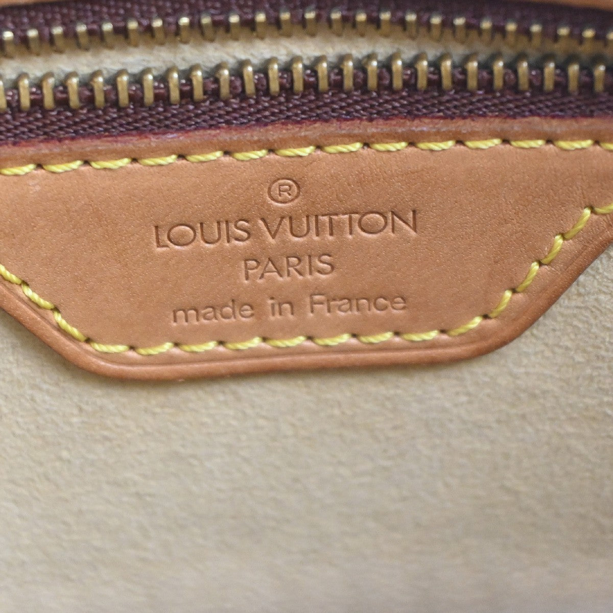 LOUIS VUITTON Logo Looping GM Shoulder Bag Monogram Leather Brown M51145 72KC738