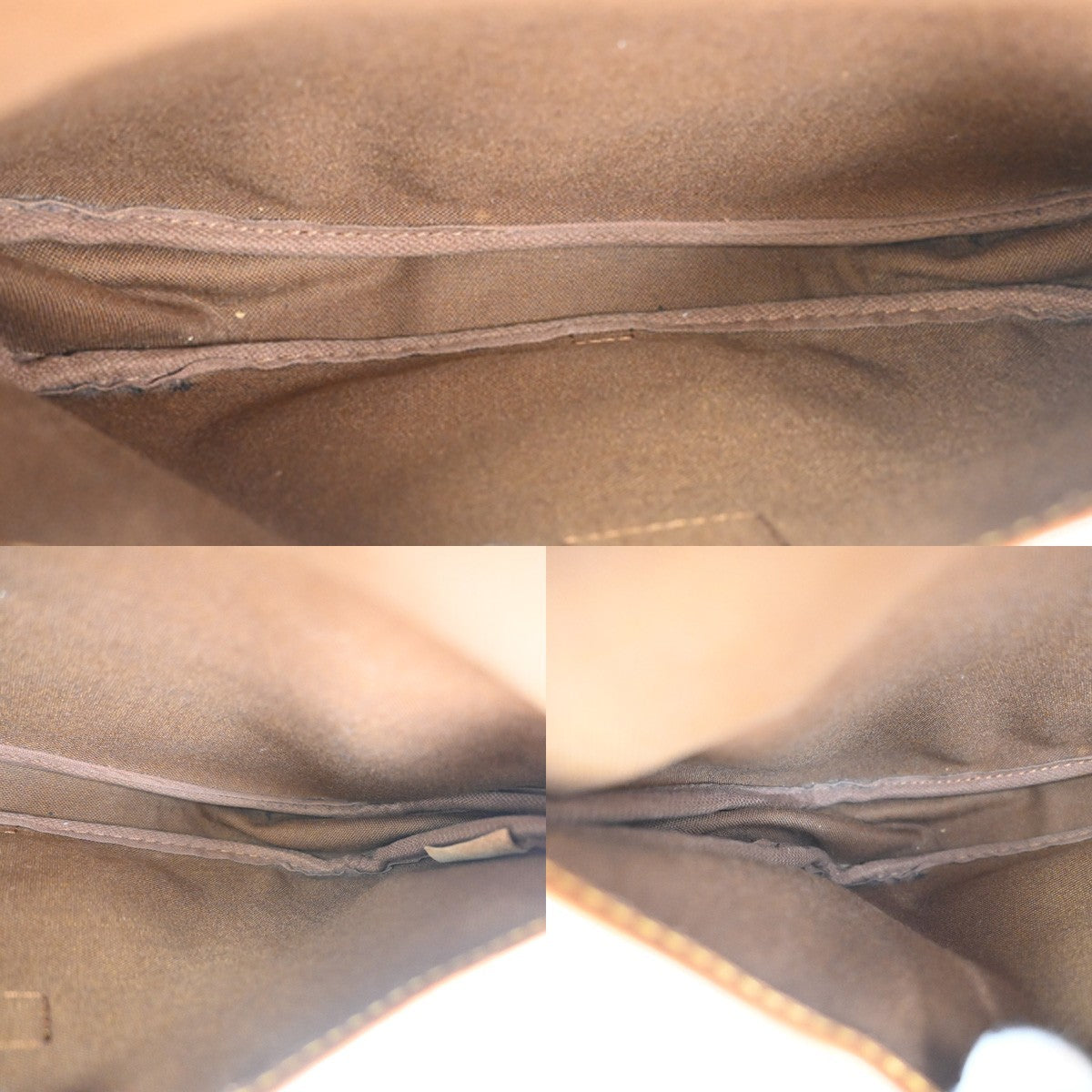 LOUIS VUITTON Logo Saumur 30 Shoulder Bag Monogram Leather Brown M42256 72KC902