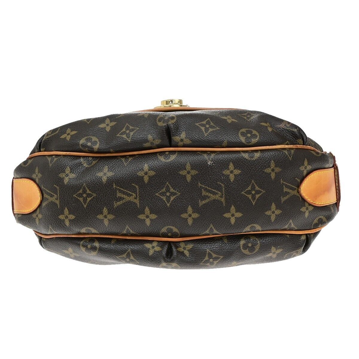 LOUIS VUITTON Tolum GM Shoulder Bag Monogram Leather Brown France M40075 85ED712