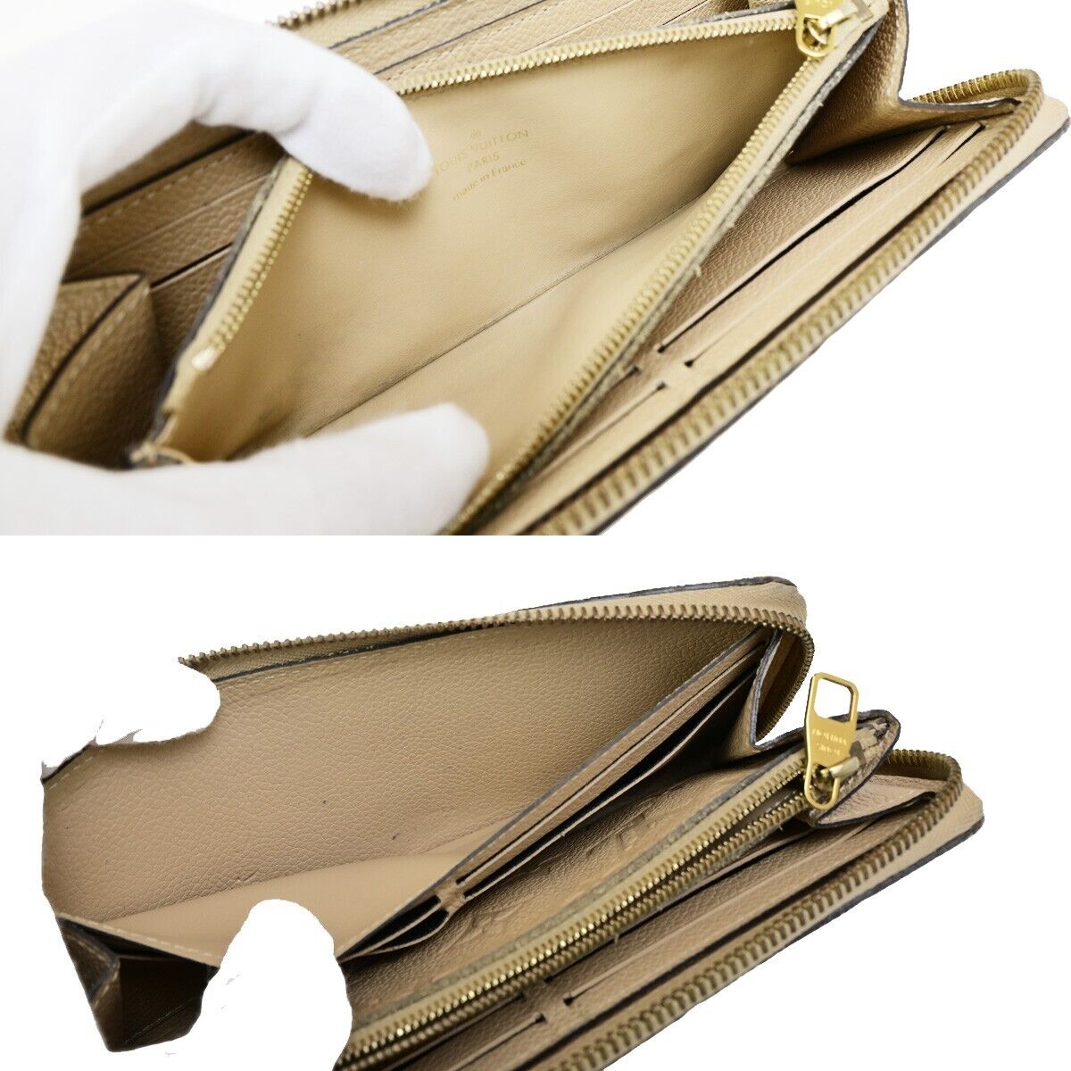 LOUIS VUITTON Clemence Long Bifold Wallet Monogram Empreinte BG M60173 35KA397