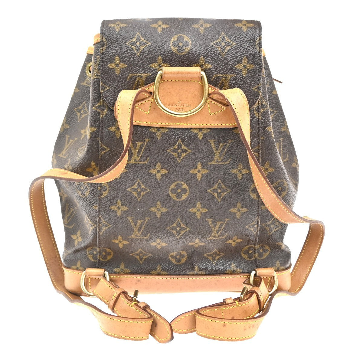 LOUIS VUITTON Montsouris MM Backpack Bag Monogram Leather Brown M51136 15CA596