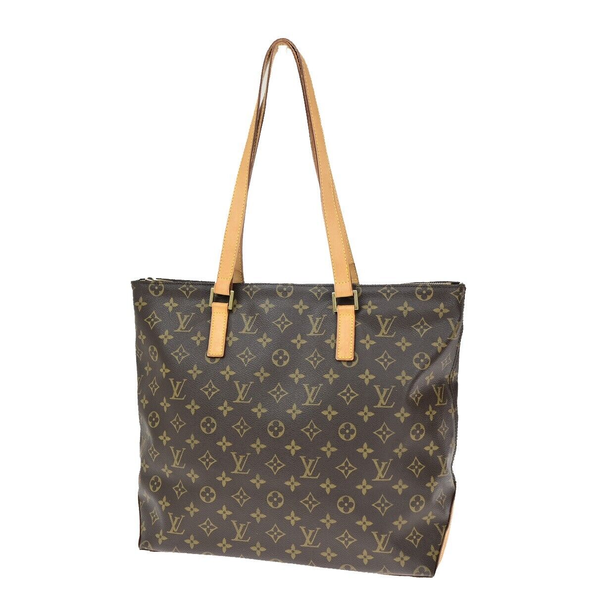 LOUIS VUITTON Cabas Mezzo Shoulder Bag Monogram Leather Brown M51151 13EB141