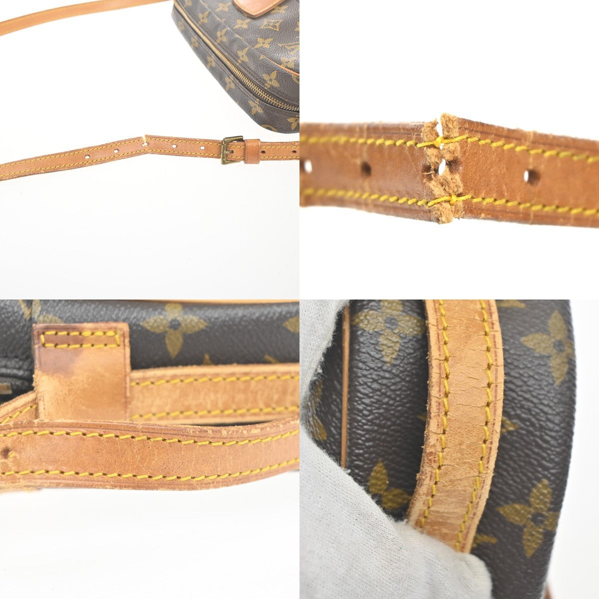 LOUIS VUITTON Jeune Fille MM Shoulder Bag Monogram Leather Brown M51226 64MA422