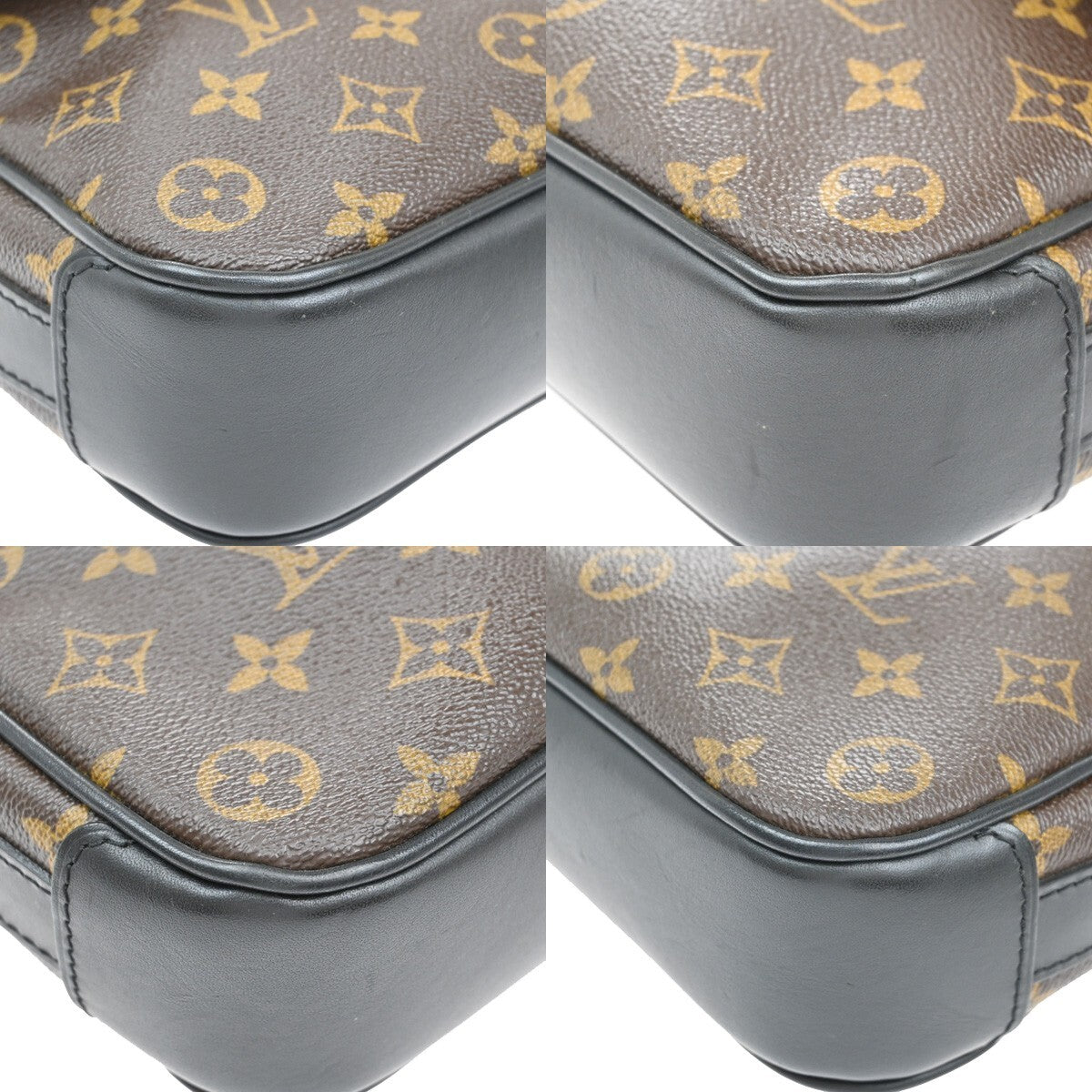 LOUIS VUITTON Bass PM Shoulder Bag Monogram Macassar Brown Black M56717 21EE303