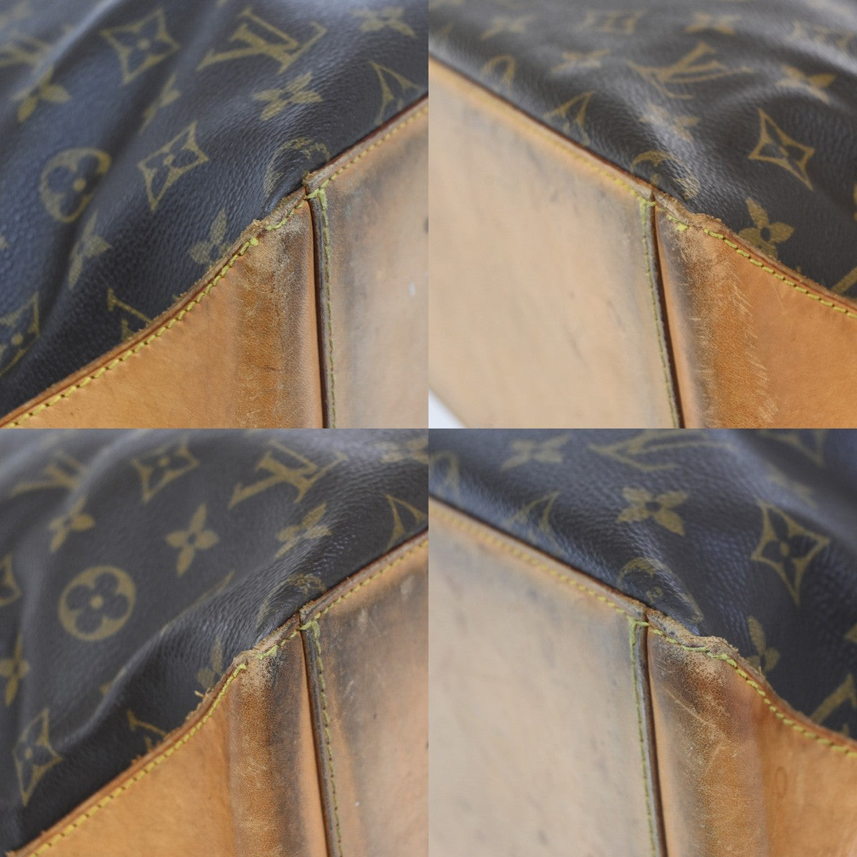 LOUIS VUITTON Cabas Mezzo Shoulder Bag Monogram Leather Brown M51151 82KB425