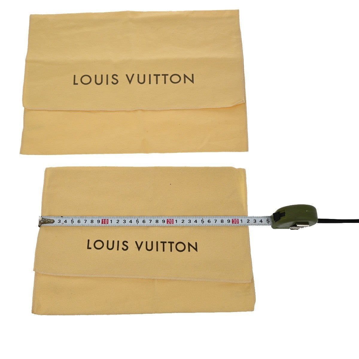 LOUIS VUITTON Logo 10 Set Dust Bag Drawstring Canvas Cotton Beige Brown 01KB886