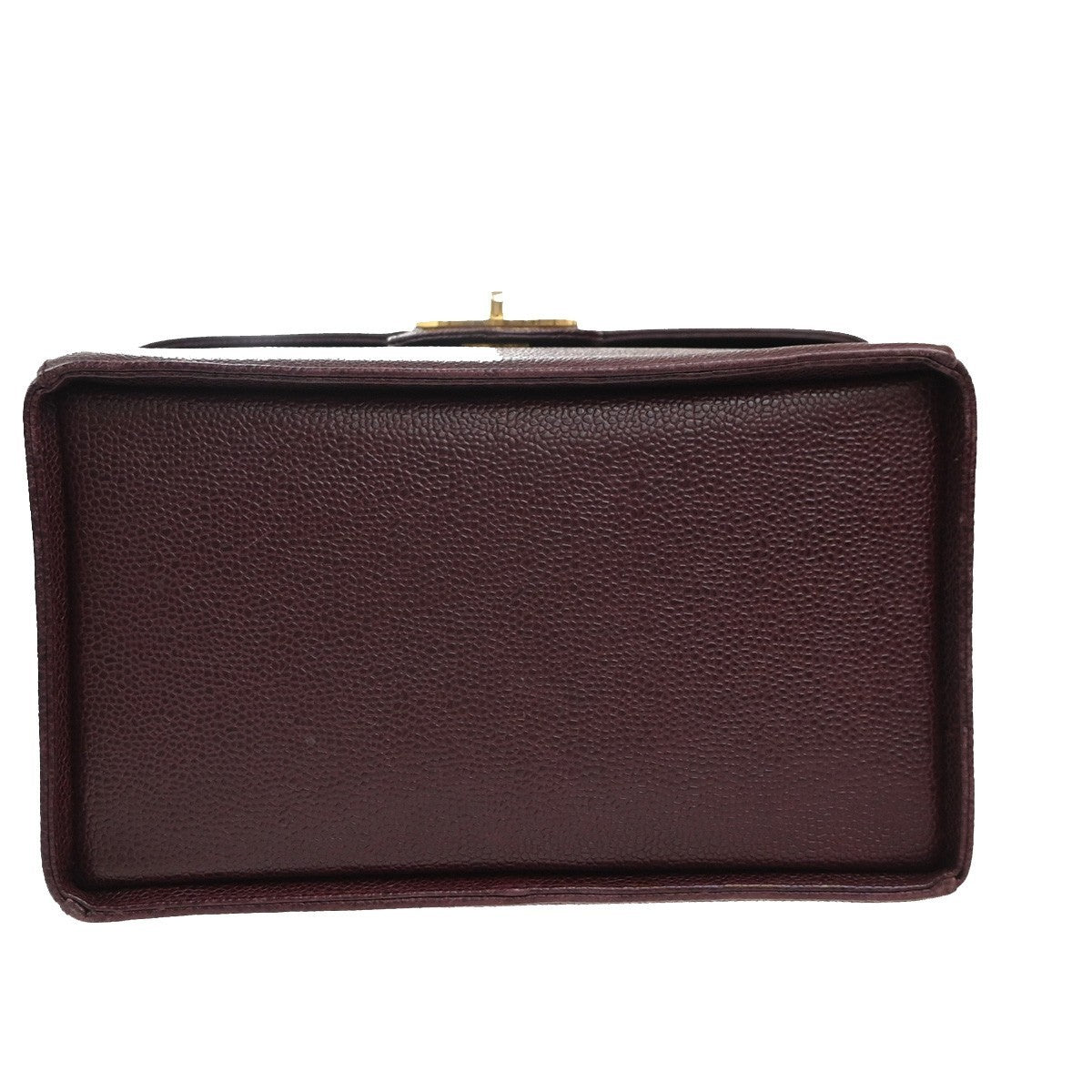 CHANEL 2Way Vanity Shoulder Hand Bag Calfskin Leather Red Vintage 330RP046