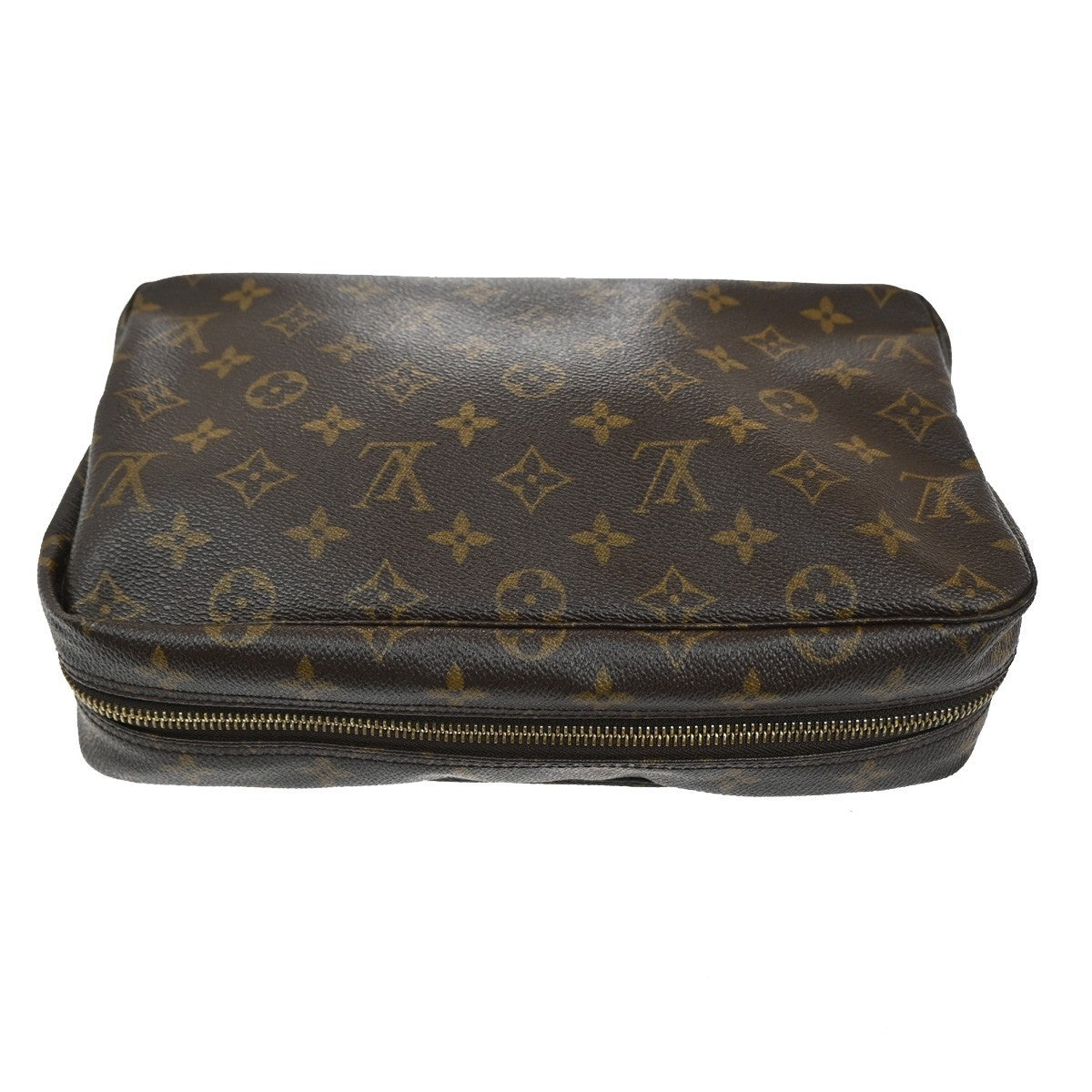 LOUIS VUITTON Trousse Toilette 28 Clutch Hand Bag Monogram Brown M47522 61MA188