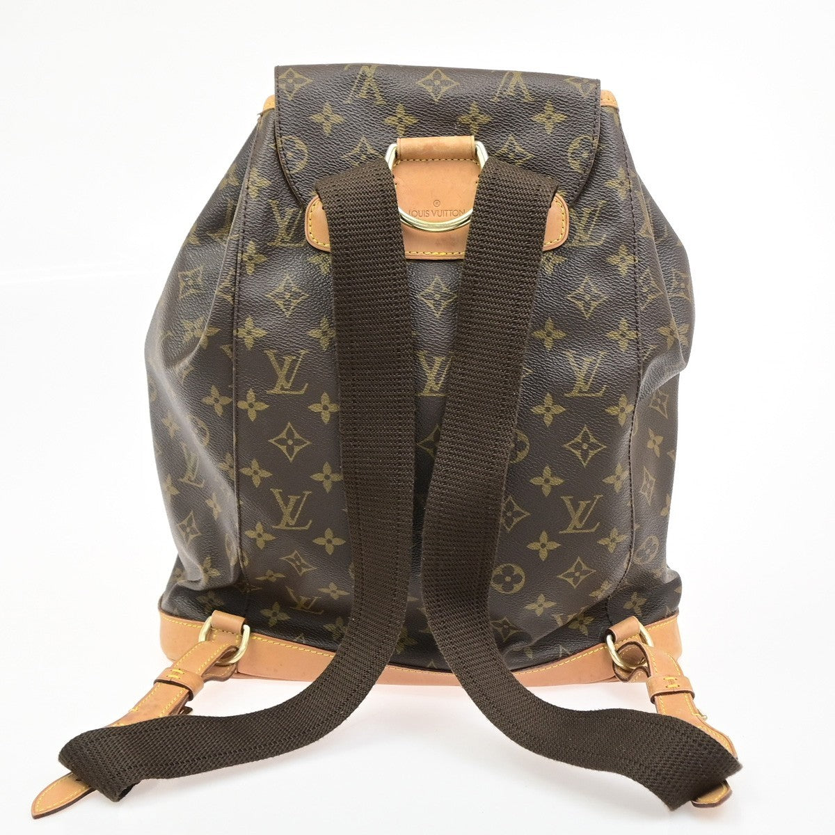 LOUIS VUITTON Montsouris GM Backpack Bag Monogram Leather Brown M51135 95PA104