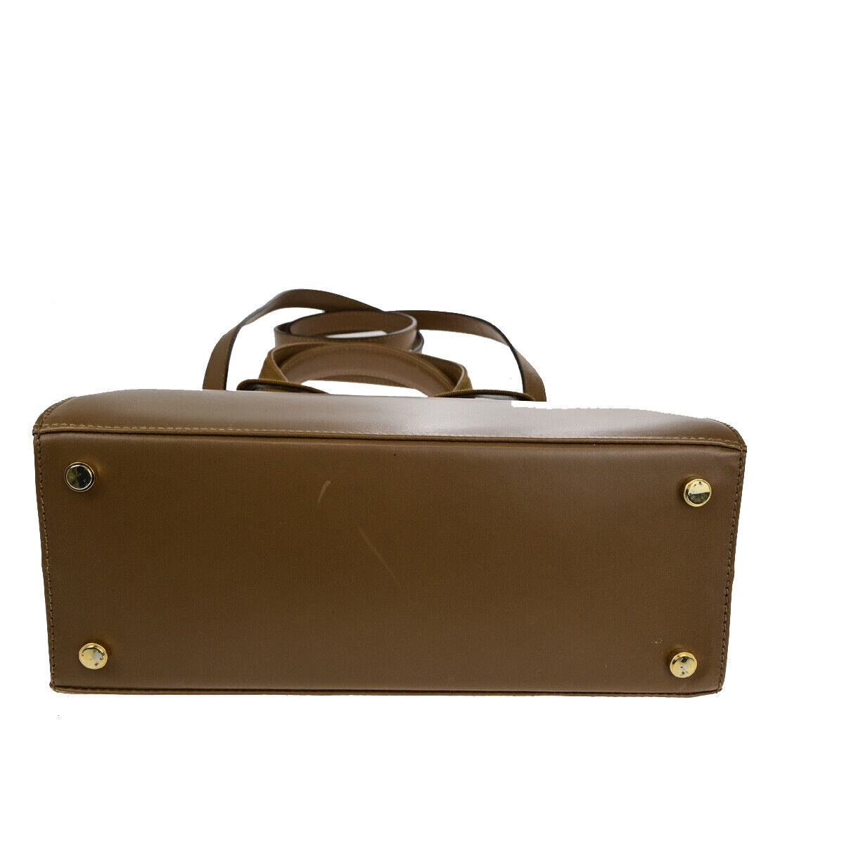 SALVATORE FERRAGAMO Vara 2Way Shoulder Hand Bag Canvas Leather Brown GHW 38YG594