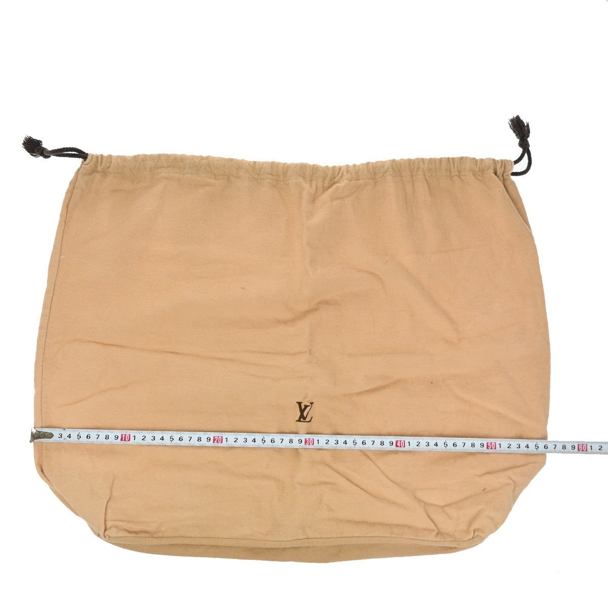 LOUIS VUITTON Logo 10 Set Dust Bag Drawstring Canvas Cotton Beige Brown 09KP188