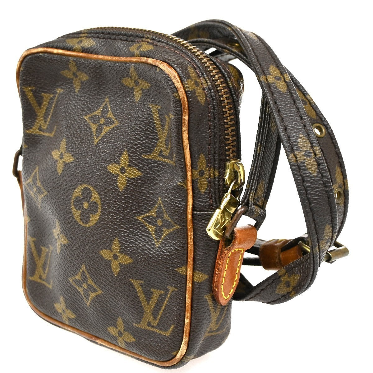 LOUIS VUITTON LV Mini Danube Shoulder Bag Monogram Leather Brown M45268 86CA475
