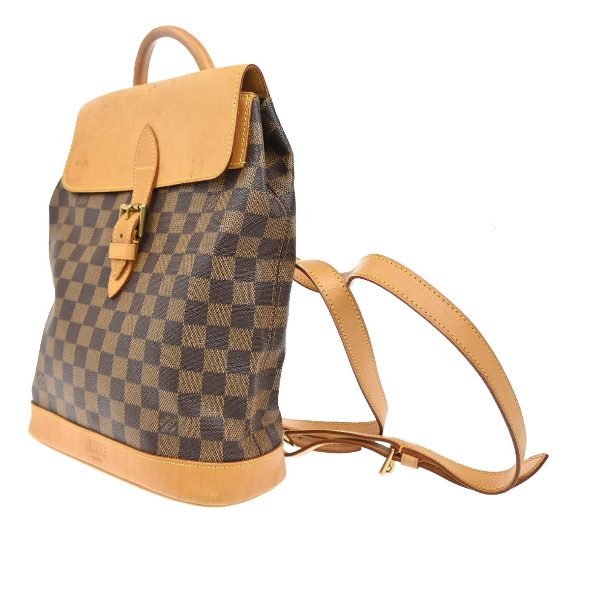LOUIS VUITTON Logo Arlequin Backpack Bag Damier Ebene Brown N99038 50KB386