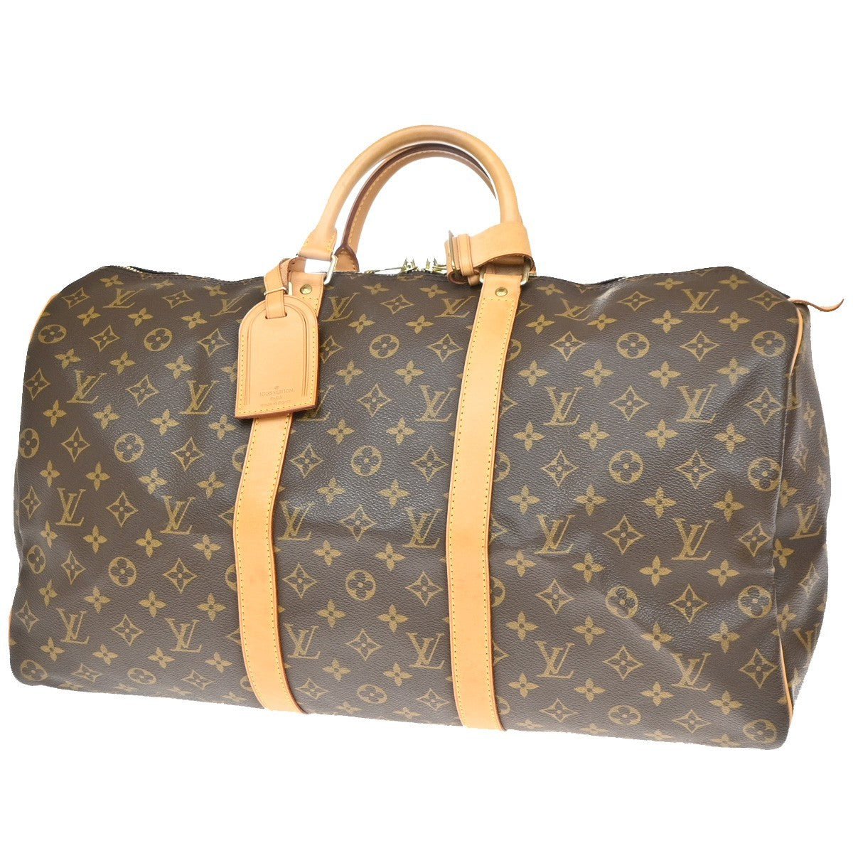 LOUIS VUITTON Keepall 50 Travel Hand Bag Monogram Leather Brown M41426 99KP217