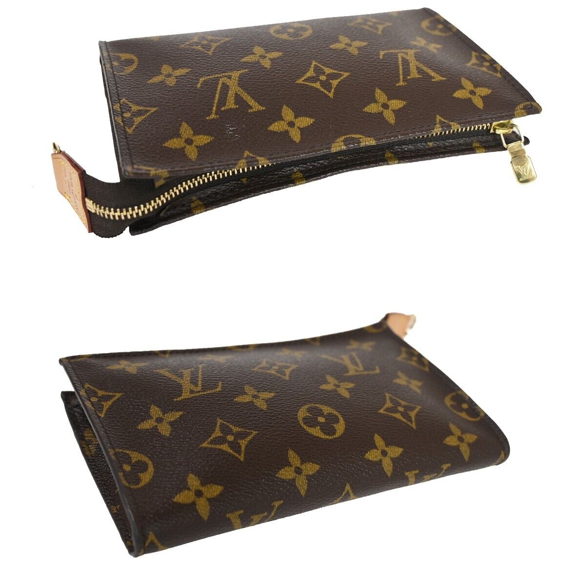 LOUIS VUITTON BUCKET PM Shoulder Tote Bag Monogram Leather Brown M42238 98SH015