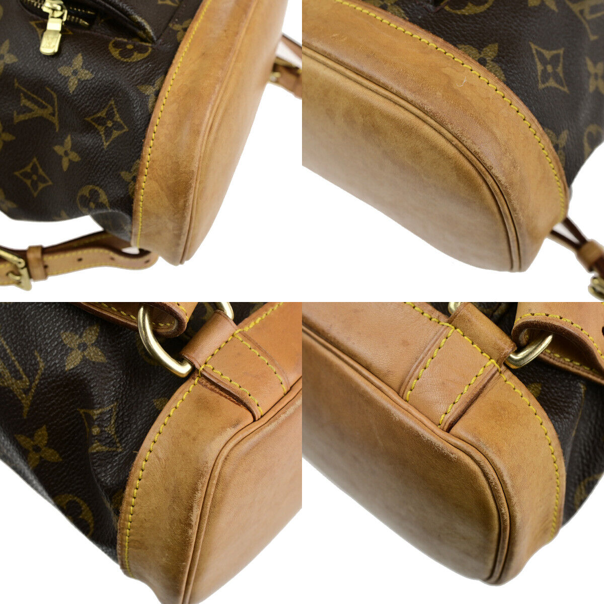 LOUIS VUITTON Montsouris MM Backpack Bag Monogram Leather Brown M51136 18YG771