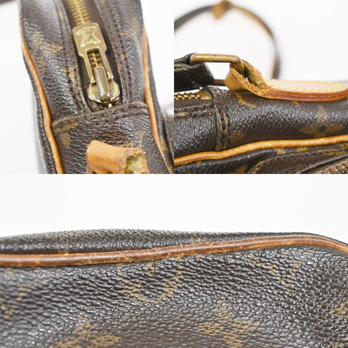 LOUIS VUITTON Amazon Crossbody Shoulder Bag Monogram Leather Brown 62AA207
