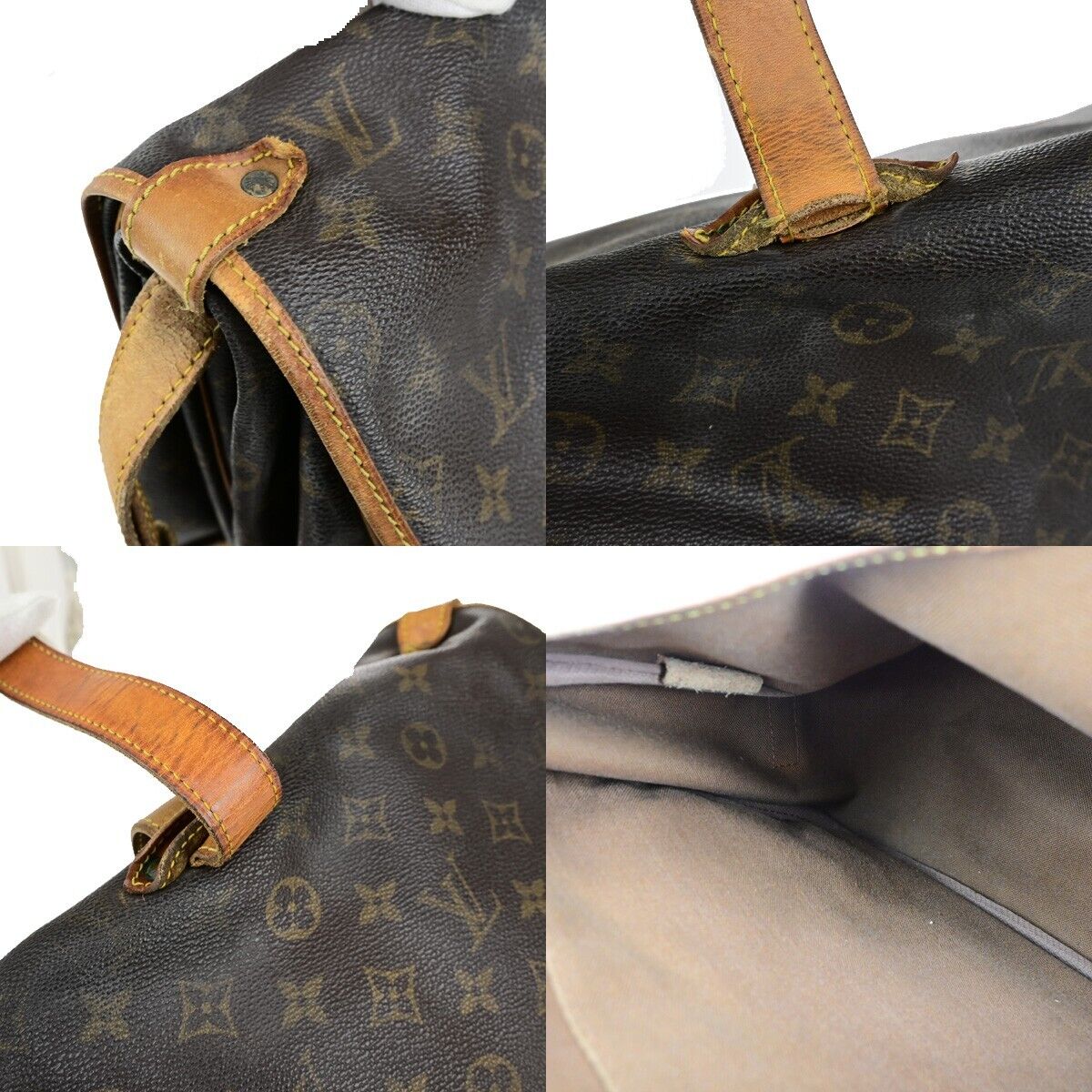 LOUIS VUITTON Saumur 35 Shoulder Bag Monogram Leather BN France M42254 39ED126