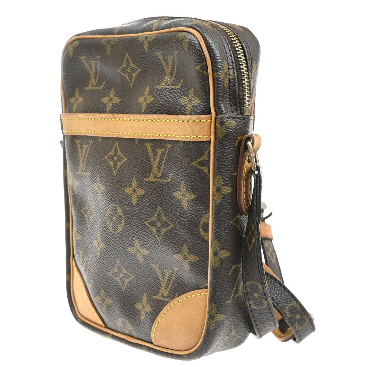 LOUIS VUITTON Danube Shoulder Bag Monogram Leather Brown France M45266 30KC812