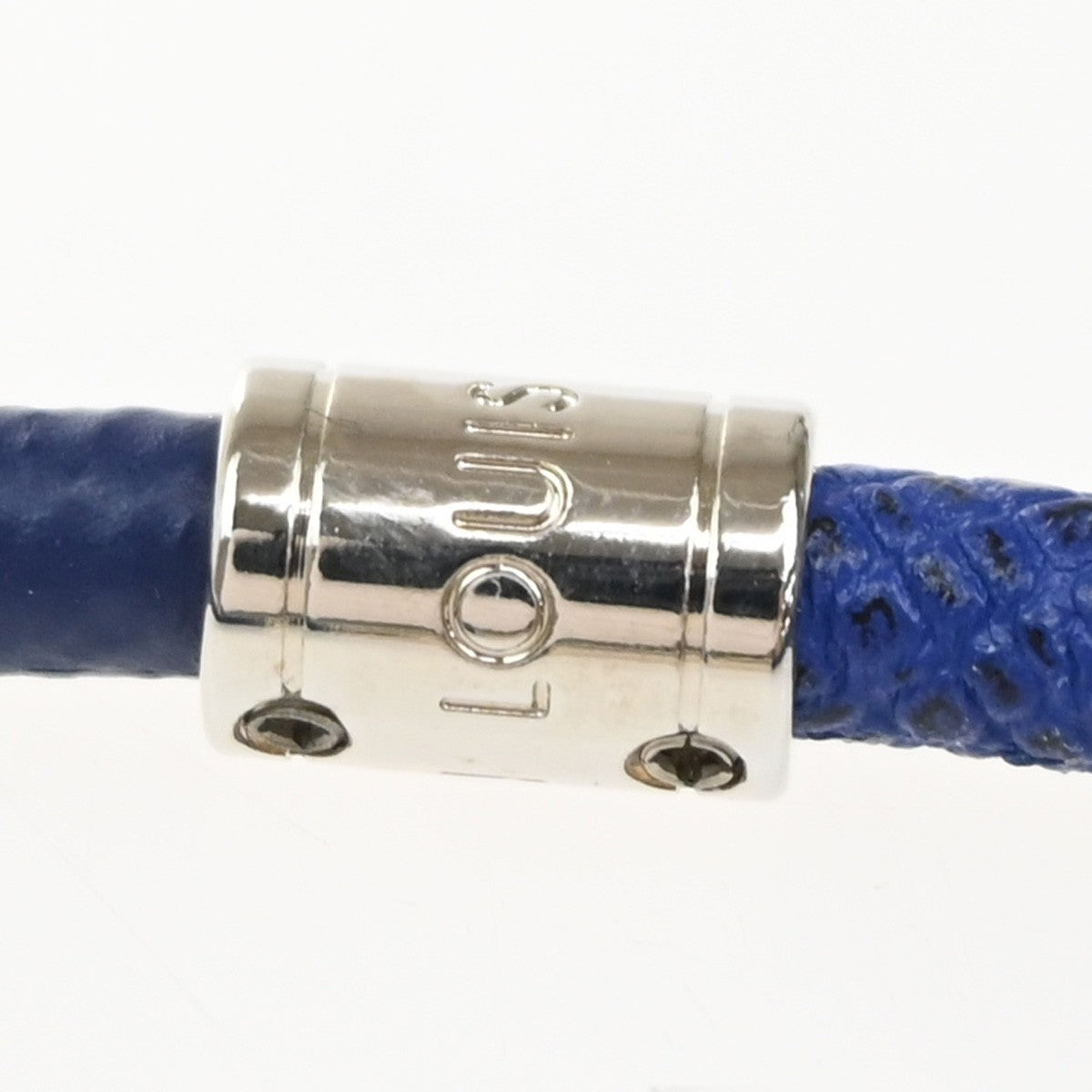LOUIS VUITTON Neo Split Bracelet Monogram Taigarama Leather Blue M6568D 69KB463
