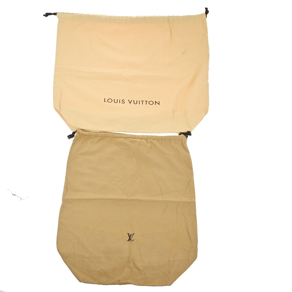 LOUIS VUITTON Logo 11 Set Dust Bag Shoe bag Canvas Cotton Beige Brown BK 09KP554