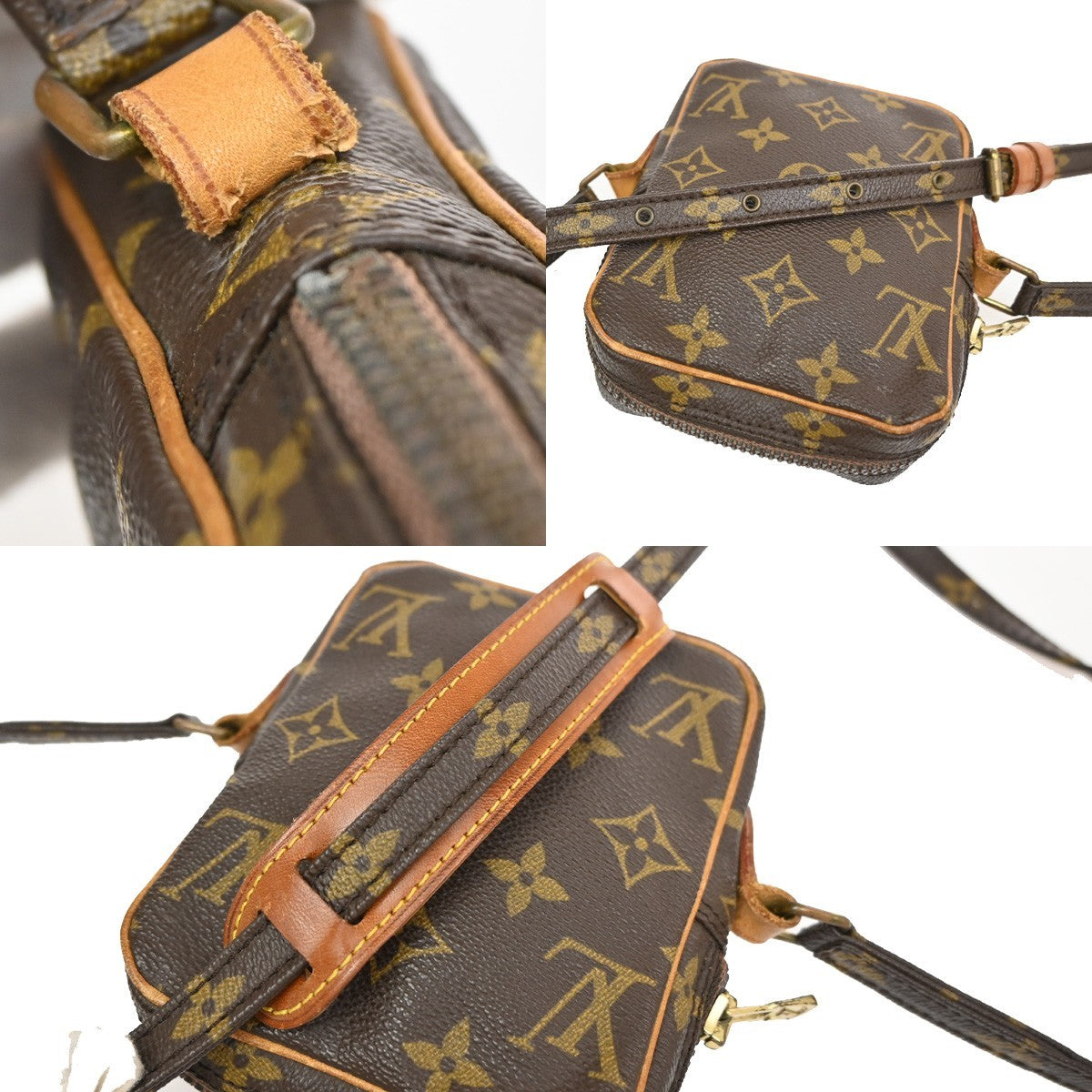 LOUIS VUITTON LV Mini Danube Shoulder Bag Monogram Leather Brown M45268 64AA091