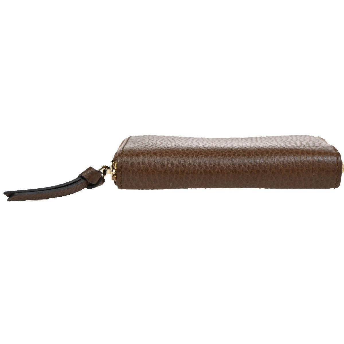 GUCCI Logo Zippy Mini Coin Case Wallet Leather Brown GHW Italy 65KB903