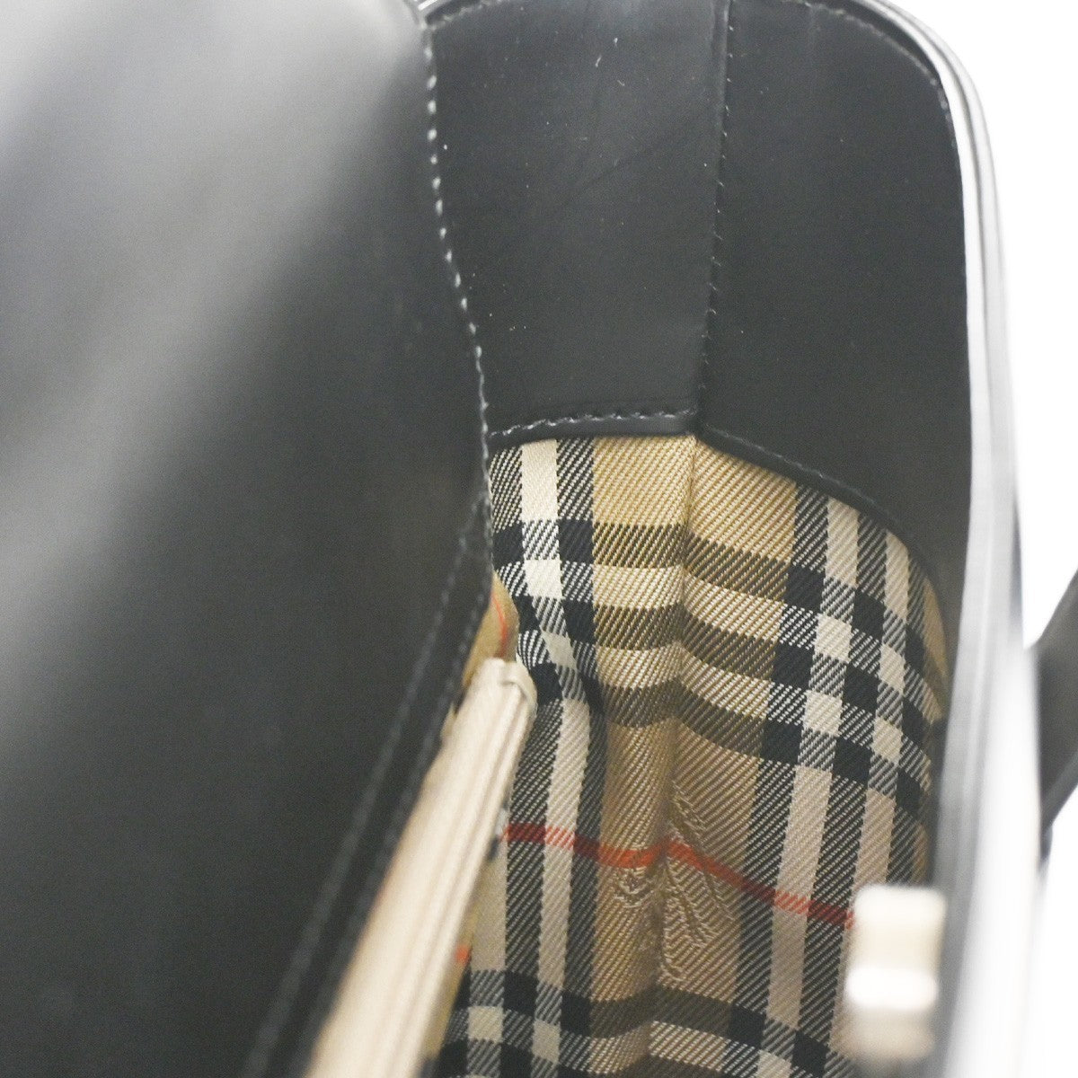 BURBERRY Logo Nova Check Shoulder Tote Bag Canvas Leather Black Brown 30CA421