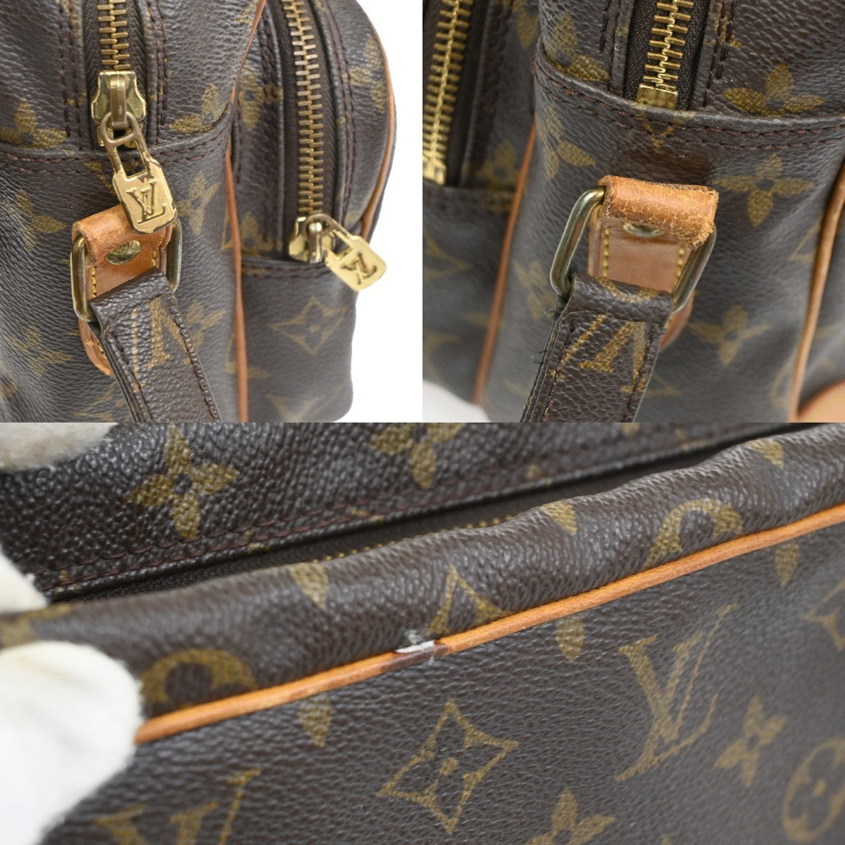 LOUIS VUITTON Nile Crossbody Shoulder Bag Monogram Leather Brown M45244 39TA269