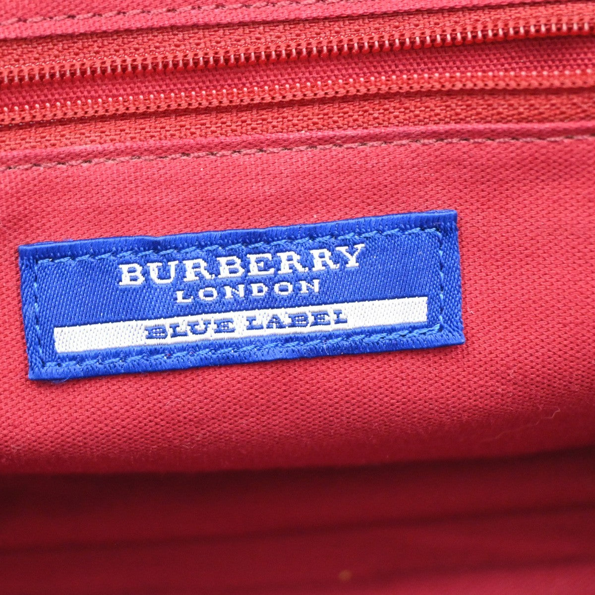 BURBERRY LONDON BLUE LABEL Nova Check Hand Bag Canvas Leather BE BK 63DA185